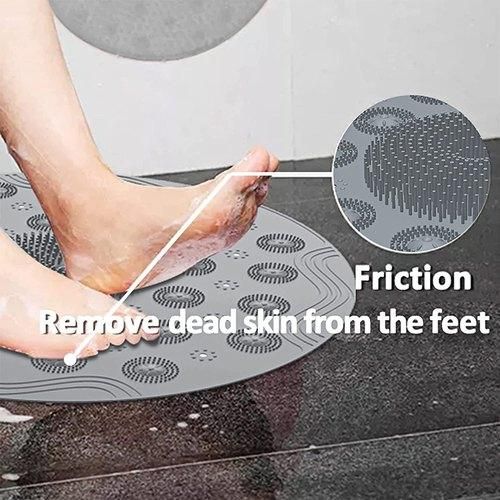 Bathroom Mat- Silicone Non Slip Round Bathroom Mat(Assorted Color)