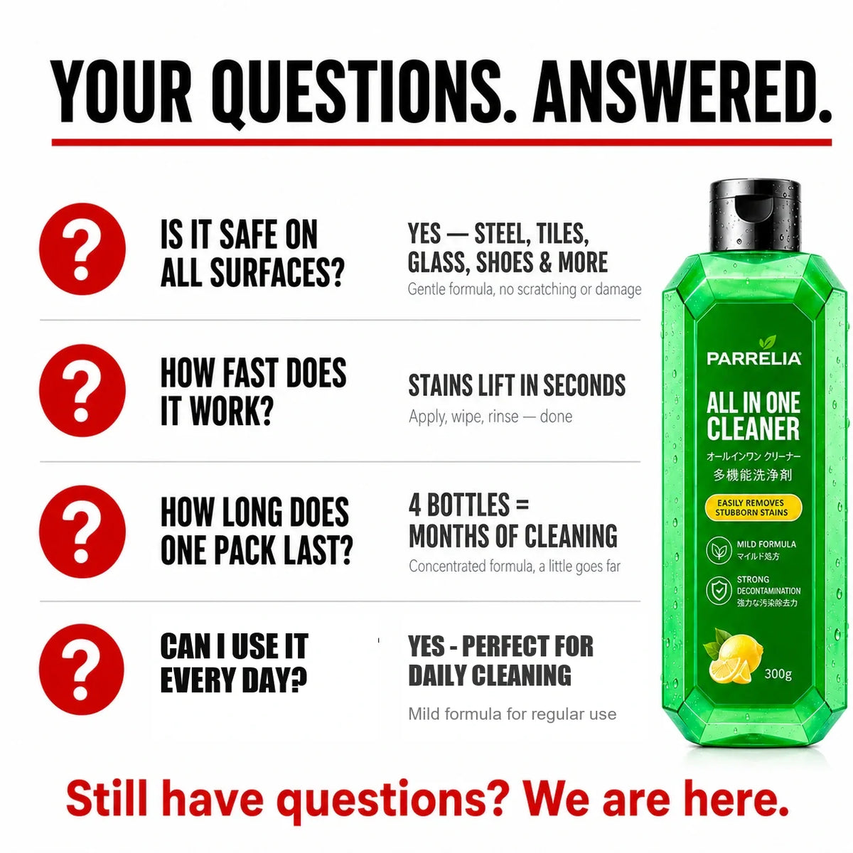 CleanX Pro product FAQ