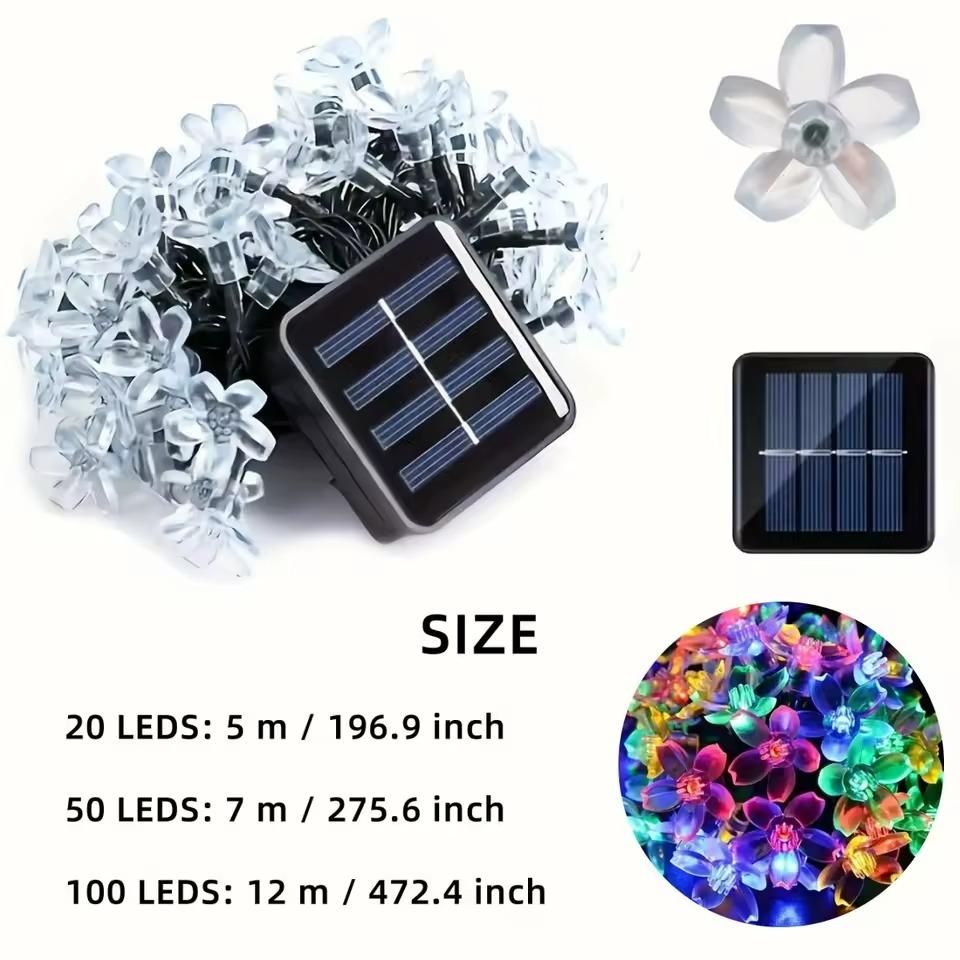 Silicone Flower String Lights - 14 LED