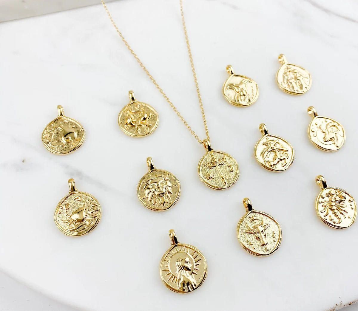 Gold Plated Zodiac  Necklace
