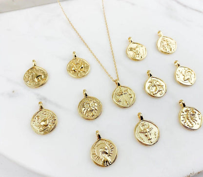 Gold Plated Zodiac  Necklace