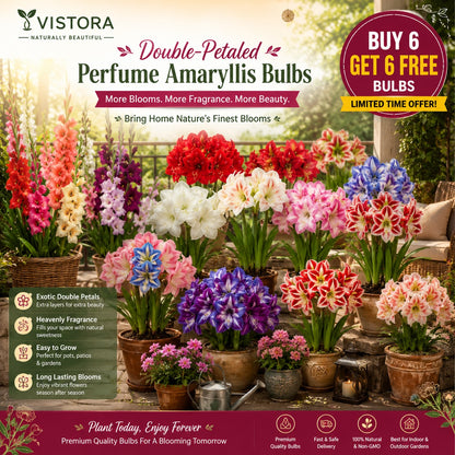 Double-Petaled Perfume Amaryllis Bulbs (Pack Of 12)