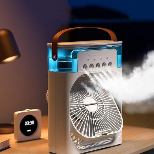 Mini Cooler  Z PRO 7 Colors LED Light  3 wind speeds and 3 spray modes