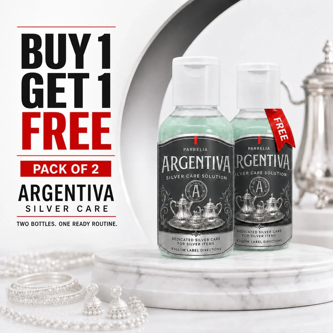 Argentiva Silver Care Solution Pack of 2 with silver jewellery – Buy 1 Get 1 Free