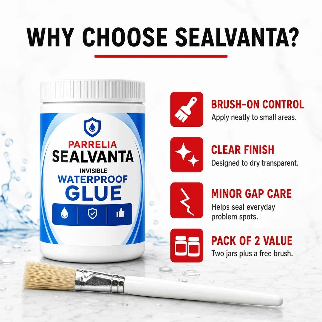 Sealvanta brush-on clear waterproof glue benefits