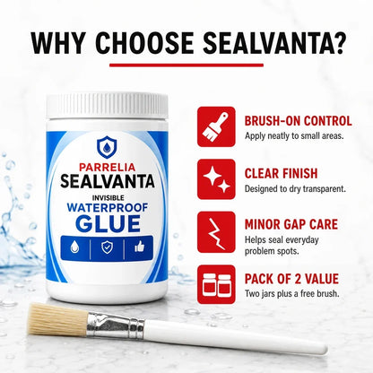 Sealvanta brush-on clear waterproof glue benefits