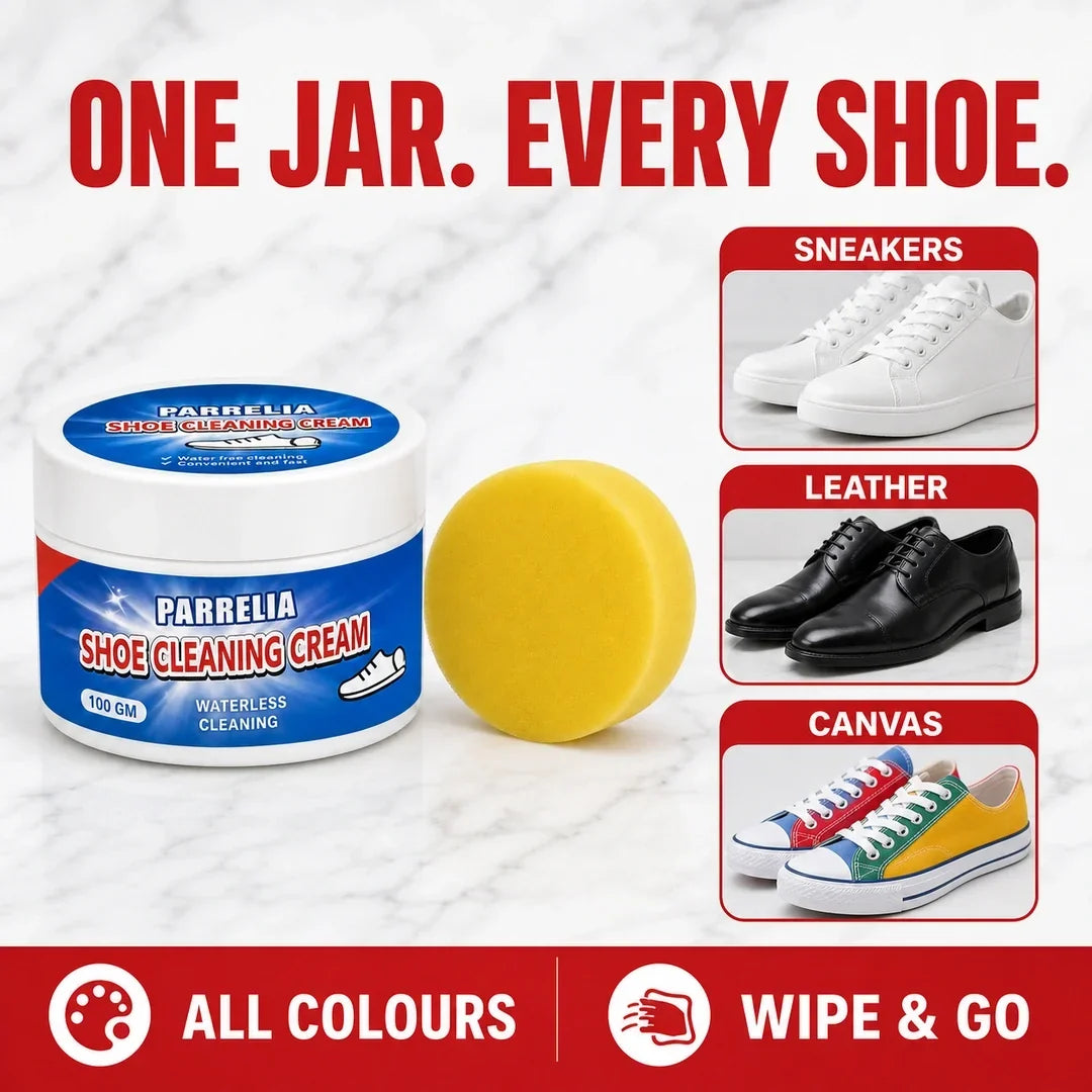 Solevia shoe cleaning cream for sneakers leather canvas and all colours