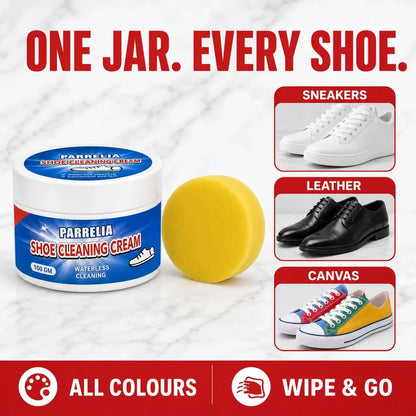 Solevia shoe cleaning cream for sneakers leather canvas and all colours