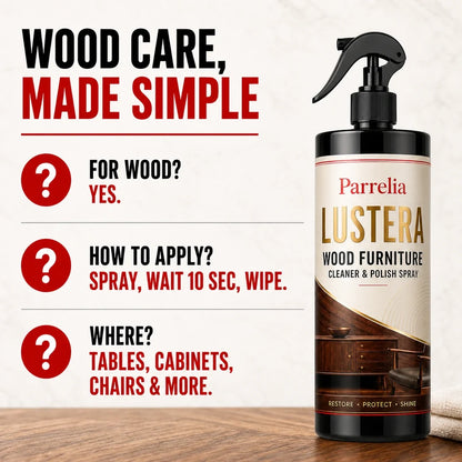 Lustera wood care product questions and simple use directions