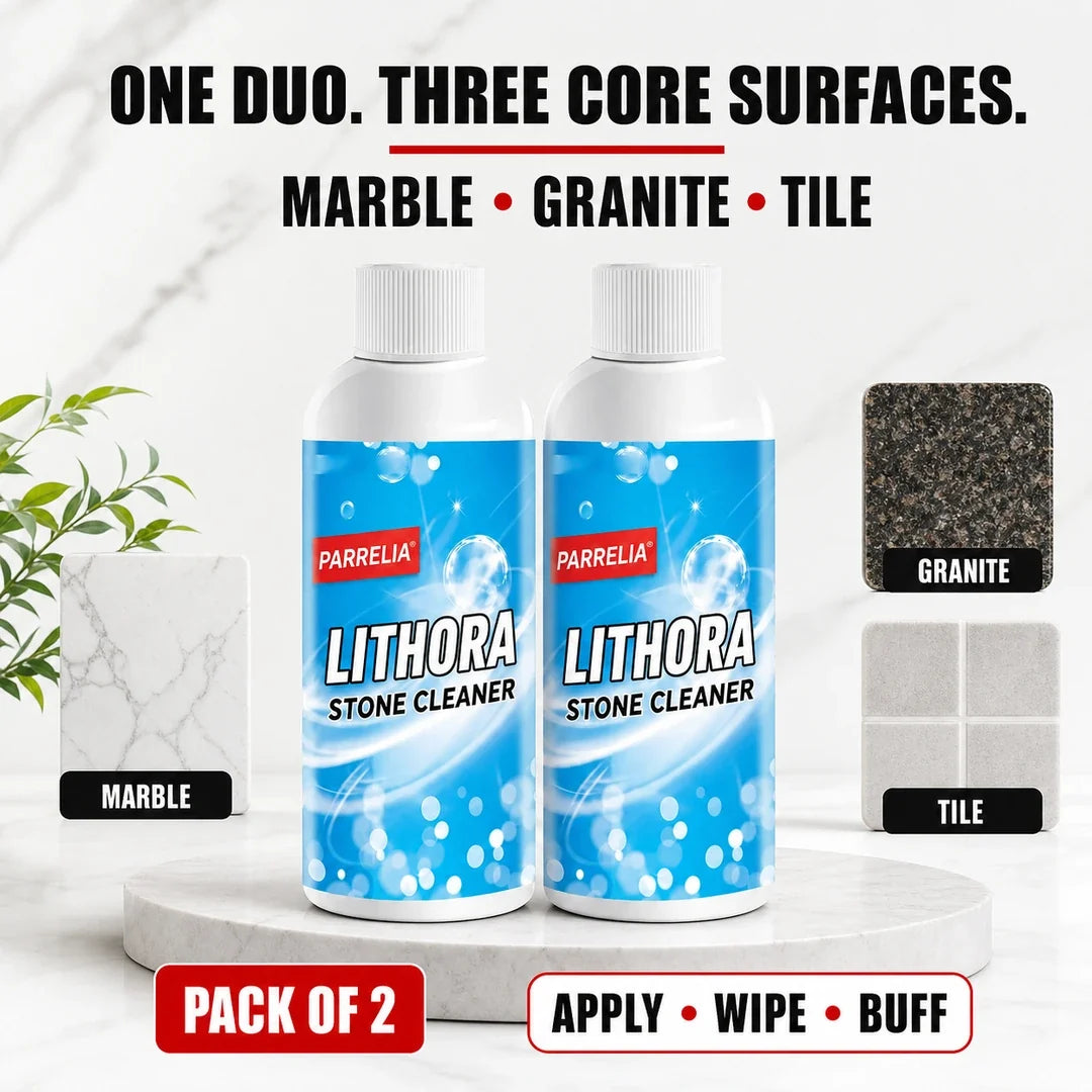 Lithora Stone Surface Cleaner Pack of 2 for marble granite and tile
