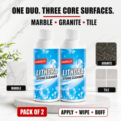 Lithora Stone Surface Cleaner Pack of 2 for marble granite and tile